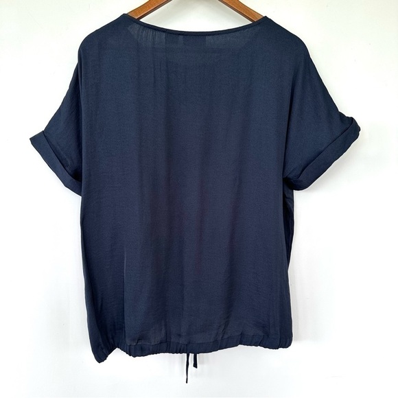 Liz Claiborne satin top, dolman cut  with crew neck, loose fitting - Picture 7 of 12